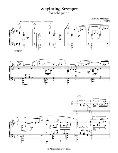 Wayfaring Stranger (arr. Aleksey Artemyev)