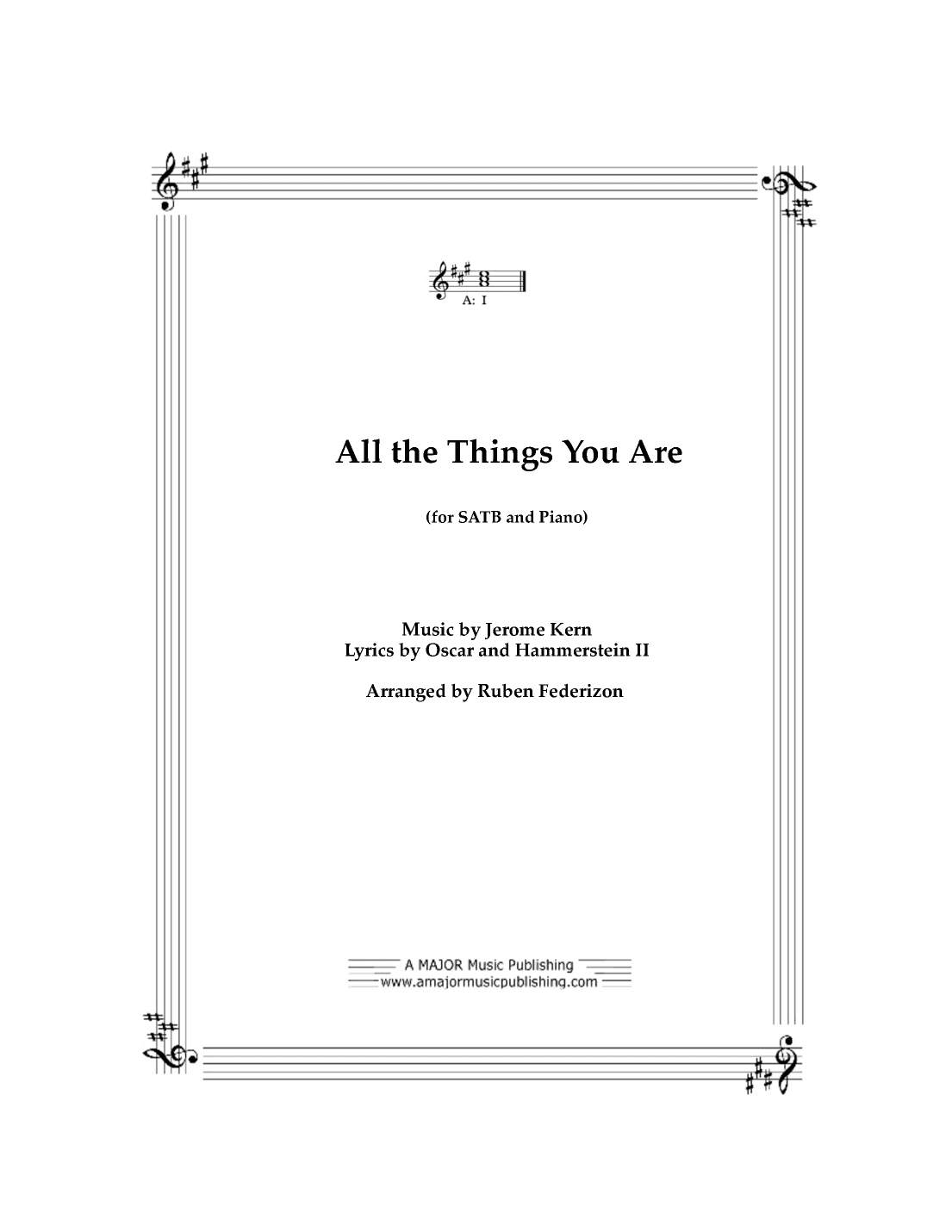 All The Things You Are (arr. Ruben Federizon)