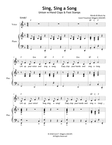 Sing, Sing A Song