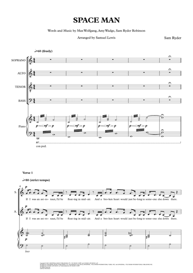 Space Man (arr. Samuel Lewis)