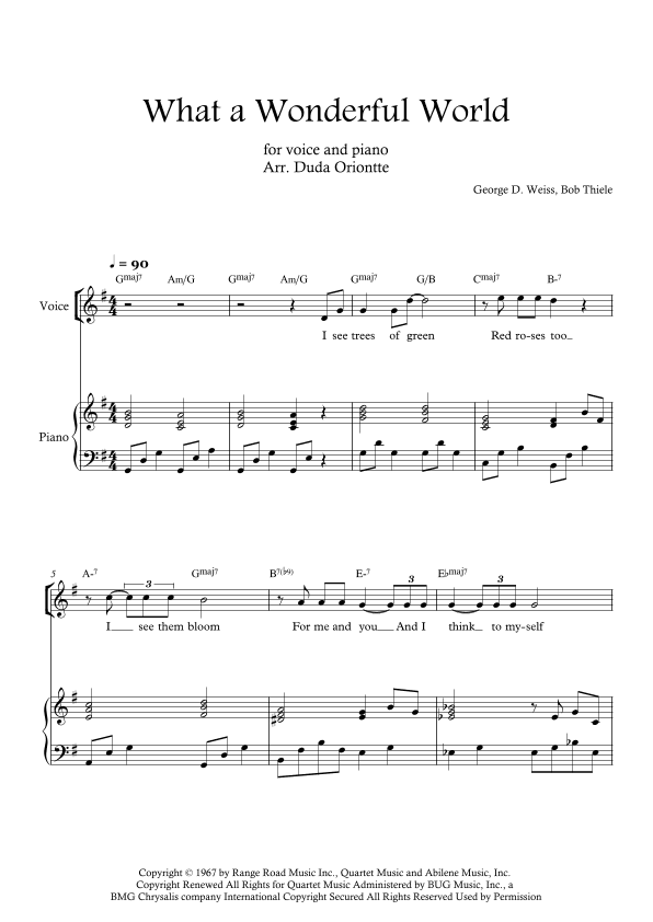 What A Wonderful World (arr. Duda Oriontte)