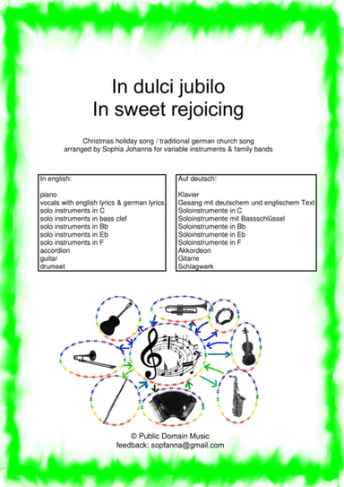 In Dulci Jubilo - family band (arr. Sophia Johanna)