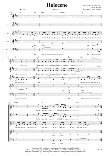 Holocene (arr. Jetse Bremer)