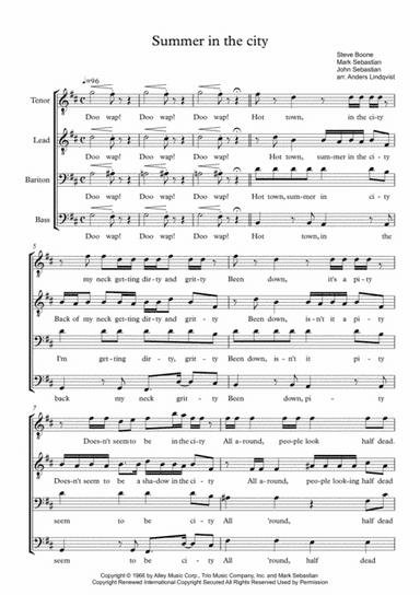 Summer In The City (arr. Anders Lindqvist)