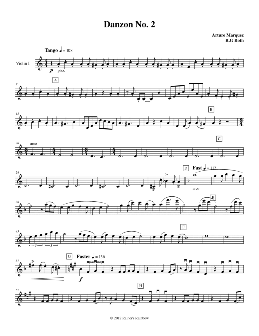 Danzon 2 (arr. R G Roth)