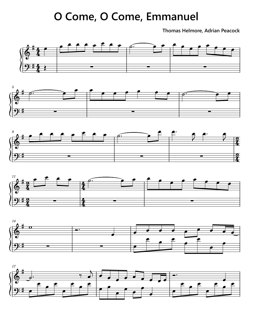 O Come, O Come Emmanuel (arr. Funtom)