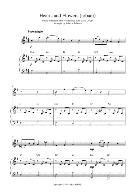 Hearts And Flowers (tobani) (arr. Kaiserin Rebecca)