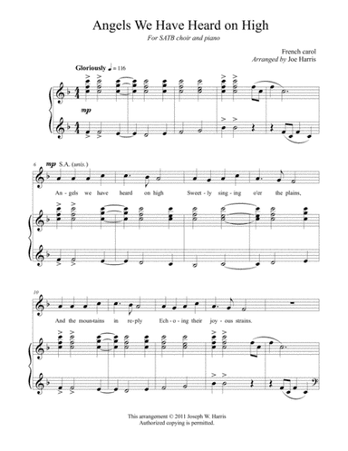 Angels We Have Heard on High (arr. Joe Harris)