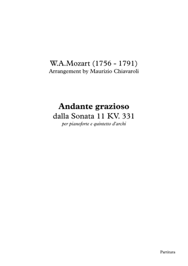 Andante grazioso ( dalla Sonata 11 KV. 331 ) (arr. Maurizio Chiavaroli)