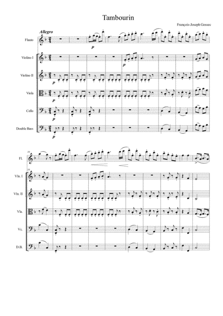 Gossek - Tambourine (arr. Dmitrii Shchukin)