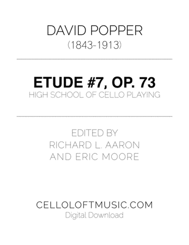Popper (arr. Richard Aaron): Op. 73, Etude #7 (arr. Richard Aaron, Eric Moore)