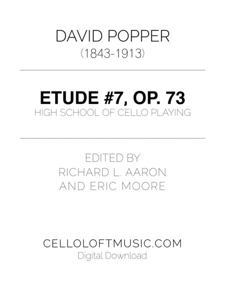 Popper (arr. Richard Aaron): Op. 73, Etude #7 (arr. Richard Aaron, Eric Moore)