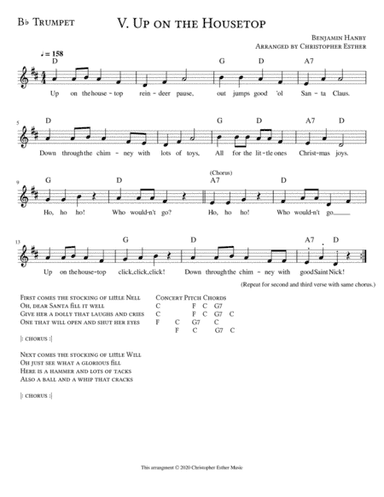 Up on the Housetop for Trumpet (arr. Christopher Esther)