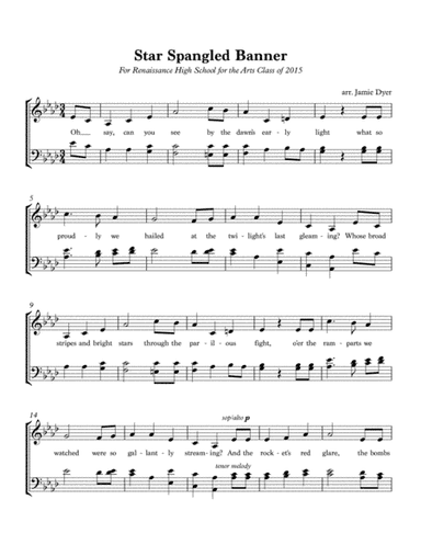 The Star Spangled Banner (arr. Jamie Dyer)