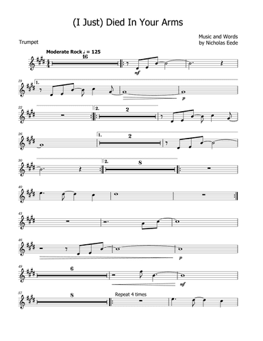 (i Just) Died In Your Arms (arr. David Lartey)