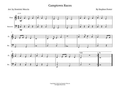 Camptown Races- Flute and Bassoon Duet (arr. Dominic Meccia)