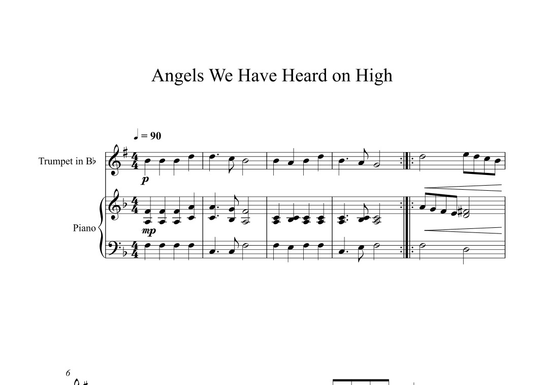 Angels We Have Heard on High (Trumpet + Piano) (arr. Digital Book Music)