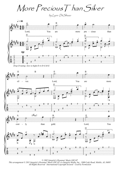 More Precious Than Silver (arr. PianoSheetNow)