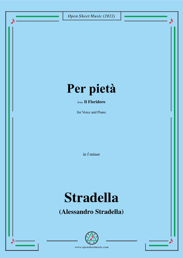 Stradella-Per pietà,from Il Floridoro,in f minor (arr. OSM Press)