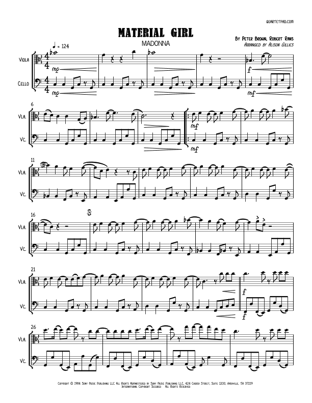 Material Girl (arr. Alison Gillies)