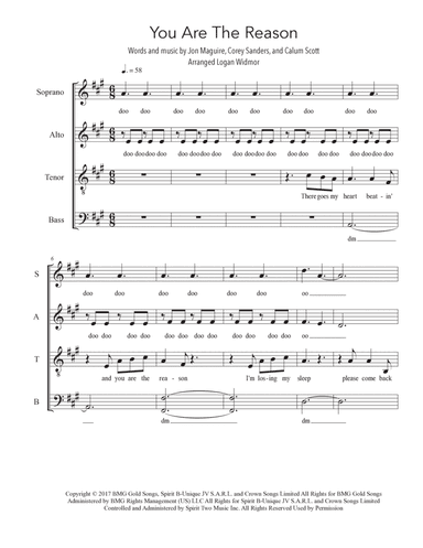 You Are The Reason (arr. Logan Widmor)