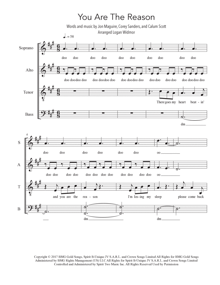 You Are The Reason (arr. Logan Widmor)