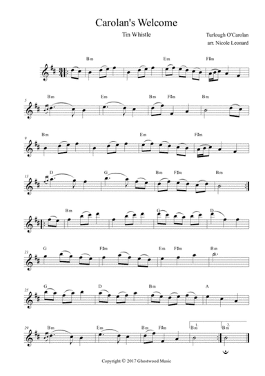 Carolan's Welcome (arr. Nicole Leonard)