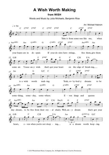 A Wish Worth Making (arr. Michael Habrom)