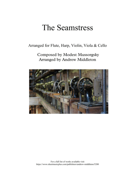 The Seamstress arranged for Flute, Harp, Violin, Viola & Cello (arr. Andrew Middleton)