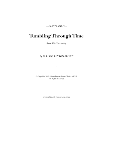 Tumbling Through Time - Evocative Piano Solo - by Allison Leyton-Brown