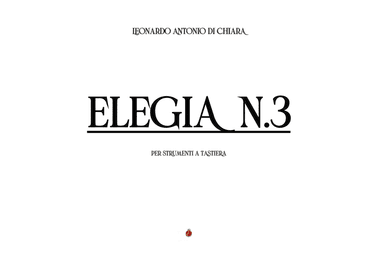 Elegia n.3 per strumenti a tastiera