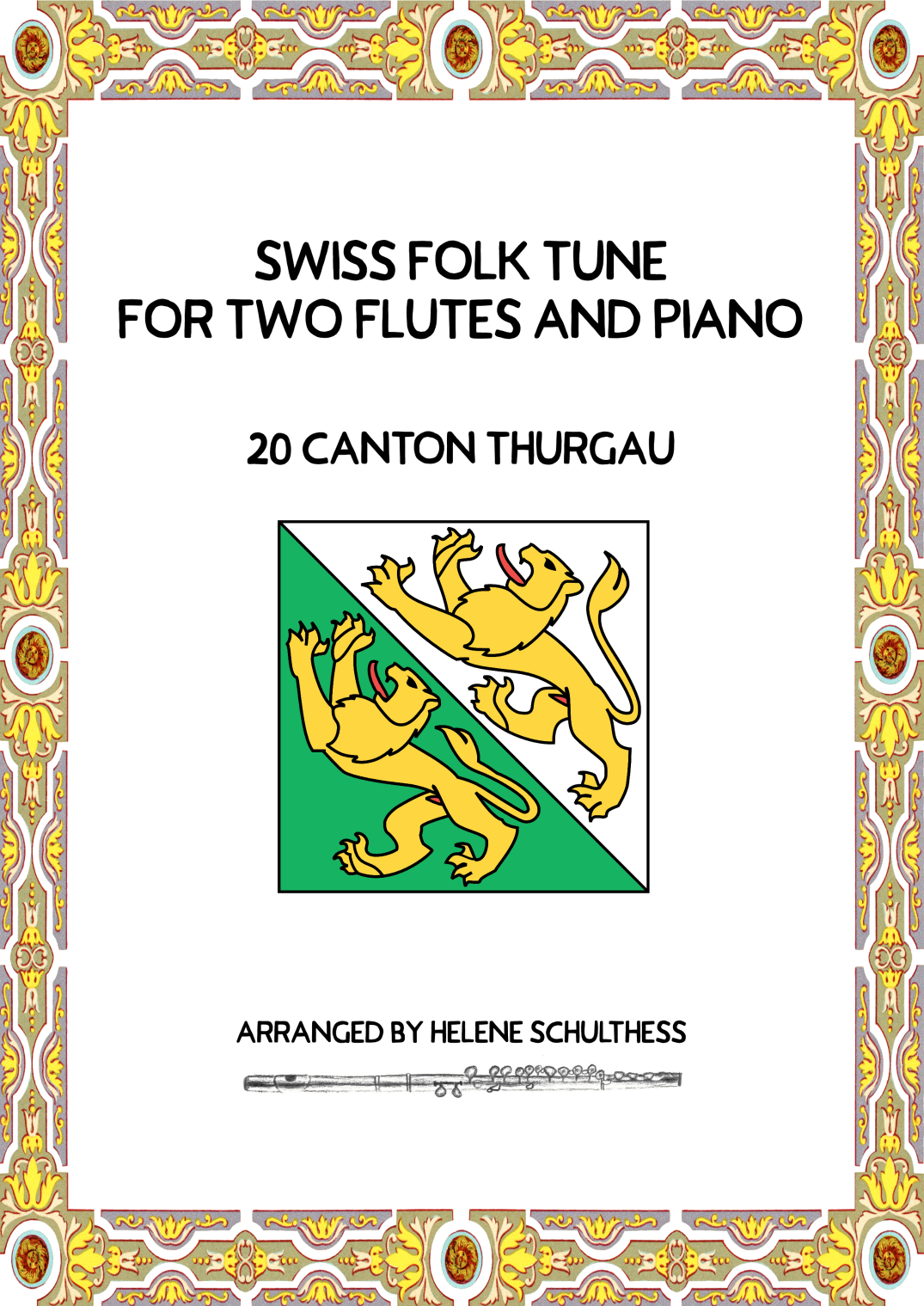 Swiss Folk Dance for two flutes and piano – 20 Canton Thurgau – Tannzapfenwalzer (arr. Helene Schulthess)