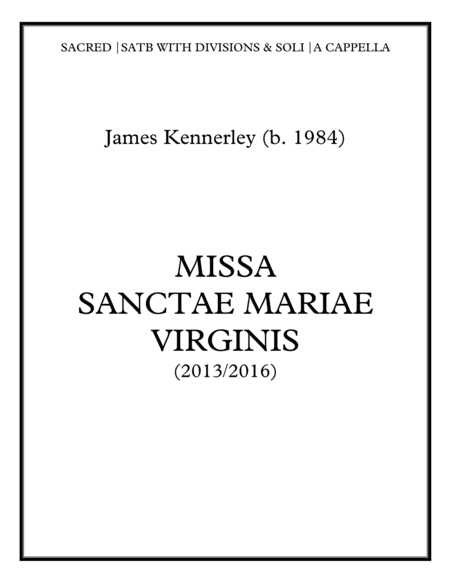 Missa Sanctae Mariae Virginis