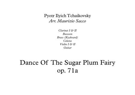 Pyotr Ilyich Tchaikovsky Dance of the sugar plum fairy (arr. Maurizio Sacco)