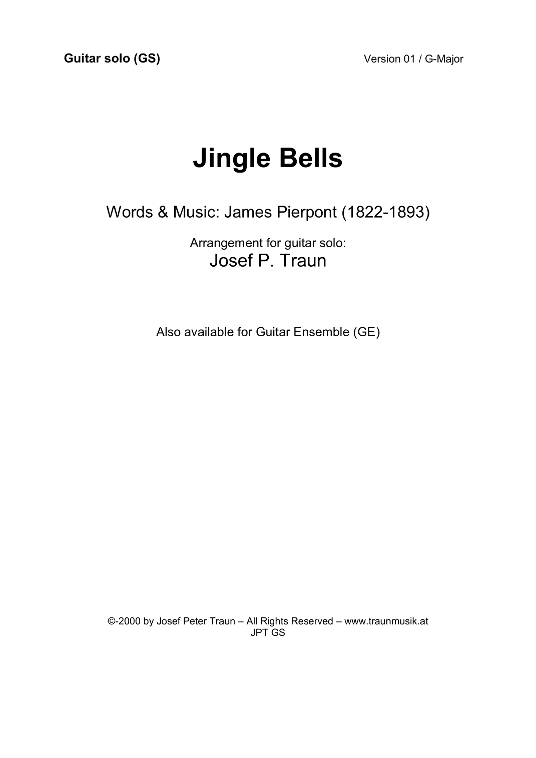 Jingle Bells (arr. Josef Peter Traun)