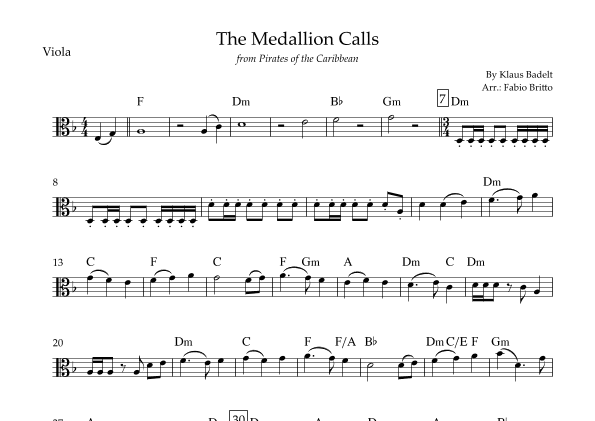 The Medallion Calls (arr. Fabio Britto)