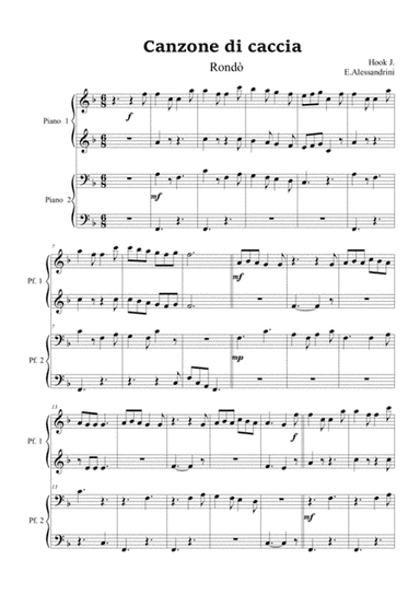 Canzone di caccia (4 hands) (arr. Ester Alessandrini)