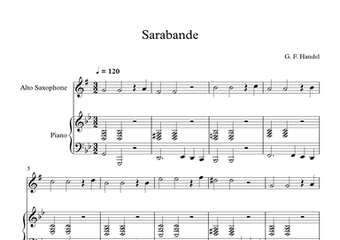 Sarabande - George Frideric Handel (Alto Sax + Piano) (arr. Digital Book Music)