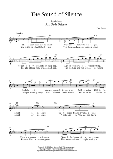 The Sound Of Silence (arr. Duda Oriontte)