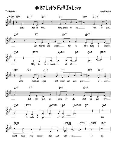 Let's Fall In Love (arr. John Fries)