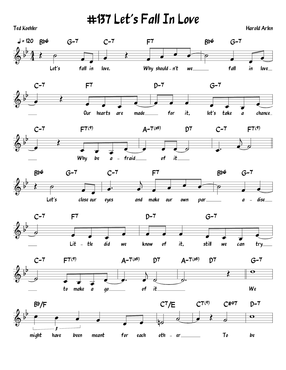 Let's Fall In Love (arr. John Fries)