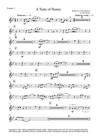 A Taste Of Honey (arr. Bill Willis)