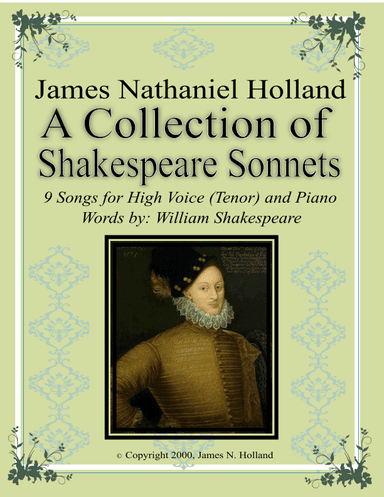 A Collection of Shakespeare Sonnets for High Voice (Tenor) and Piano