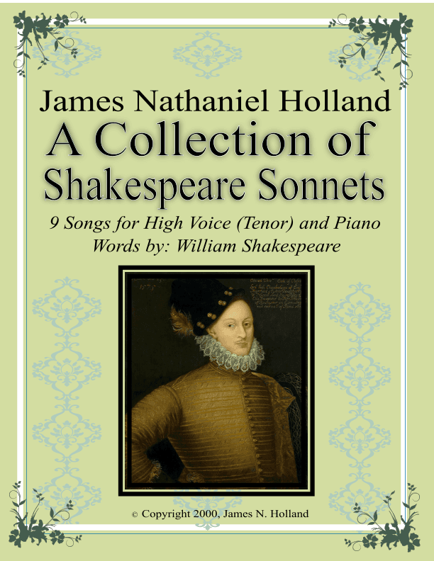 A Collection of Shakespeare Sonnets for High Voice (Tenor) and Piano