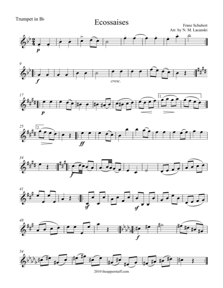 Ecossaises (arr. Nick Lacanski)