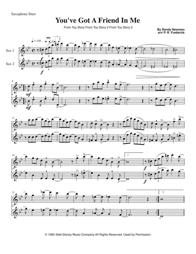 You've Got A Friend In Me (arr. P. R. Frederick)