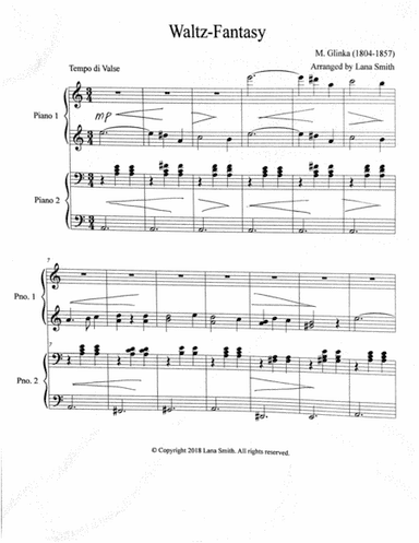 Waltz-Fantasy piano duet (arr. Lana Smith)