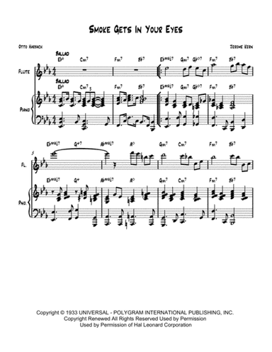 Smoke Gets In Your Eyes (arr. Nick Lacanski)