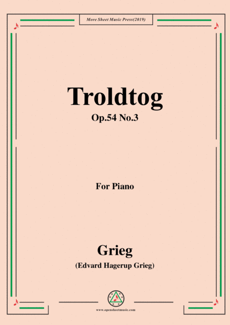 Grieg-Troldtog Op.54 No.3,for Piano (arr. MSM)