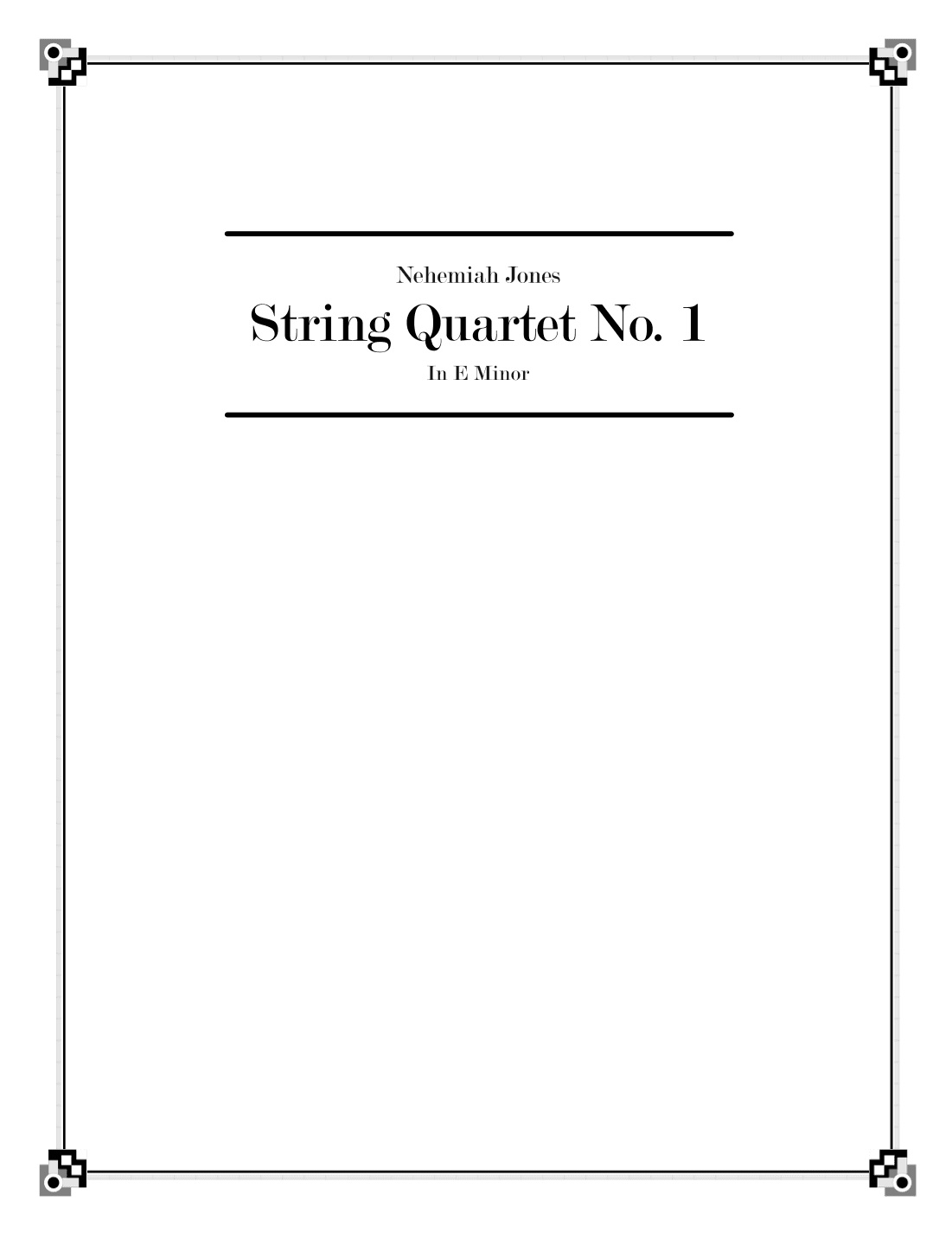 String Quartet No. 1 in E Minor